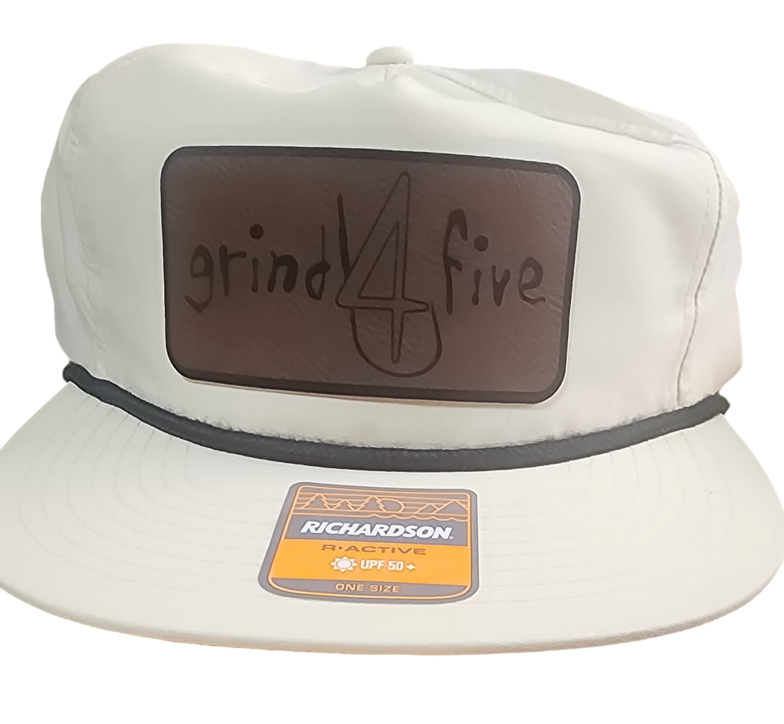 grind4five Leather Patch Unstructured Rope Hat