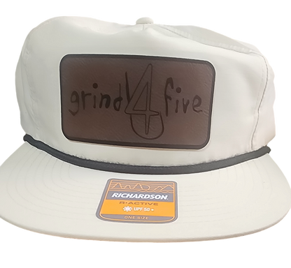 grind4five Leather Patch Unstructured Rope Hat